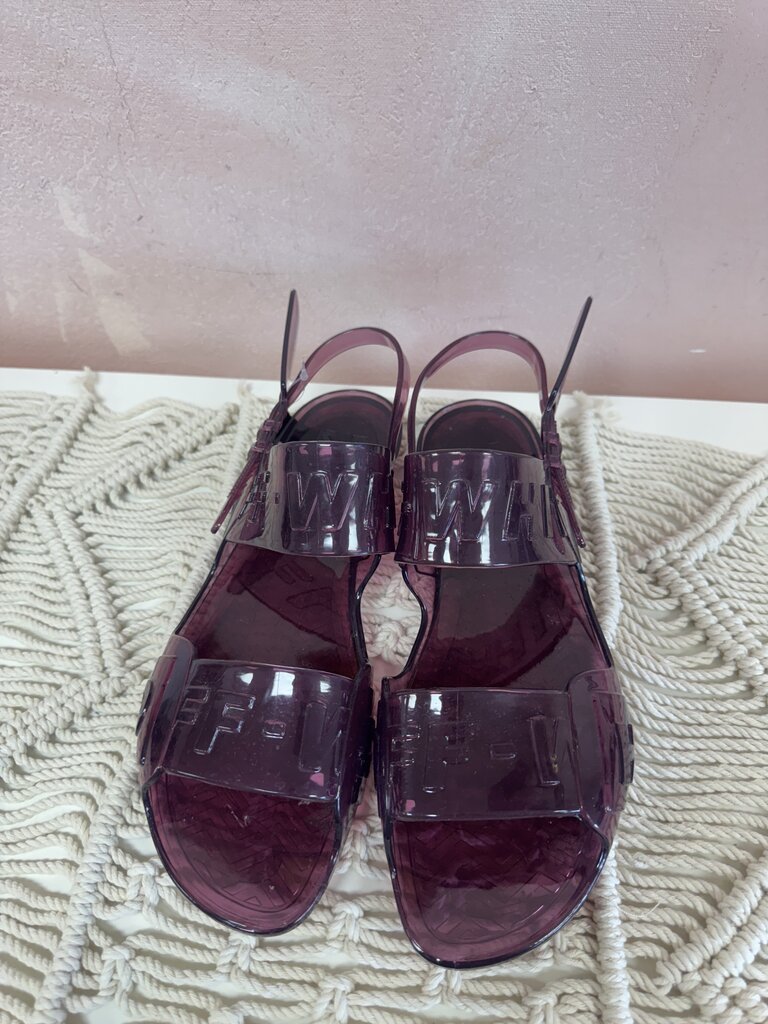 Off White Purple Jelly Sandal