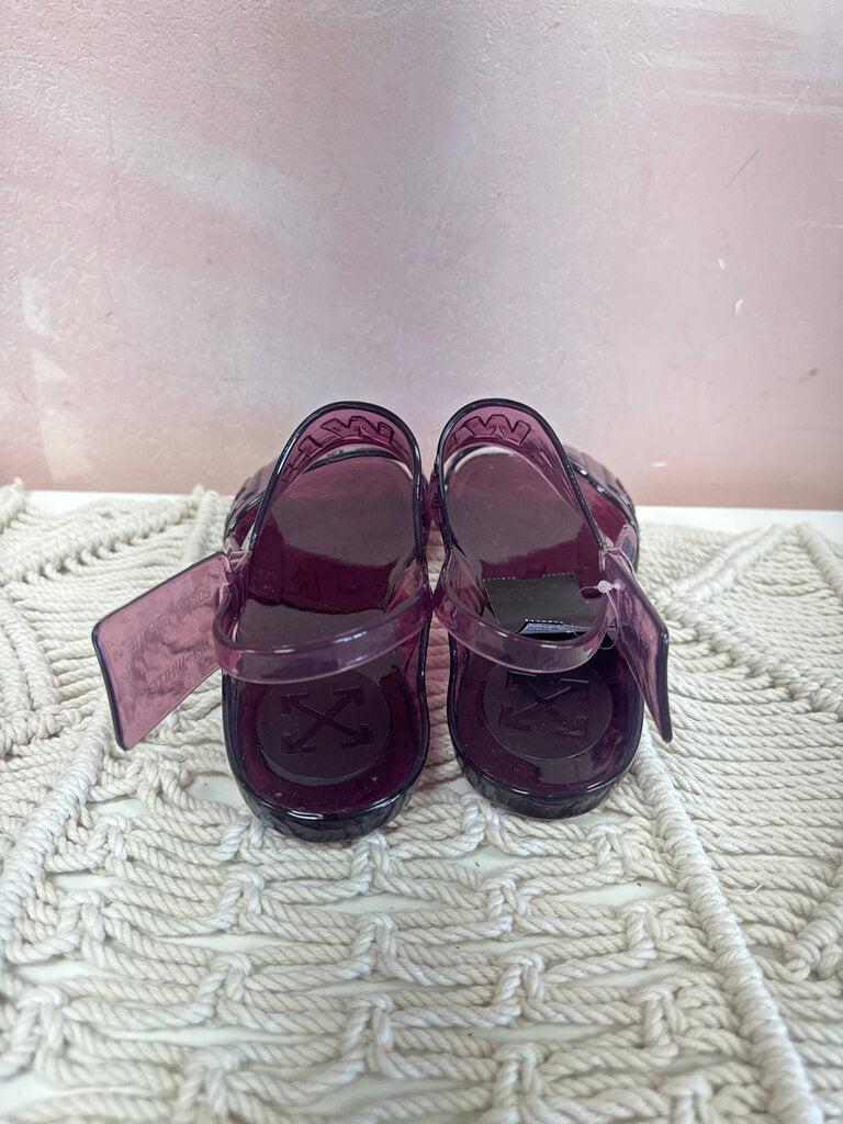 Off White Purple Jelly Sandal