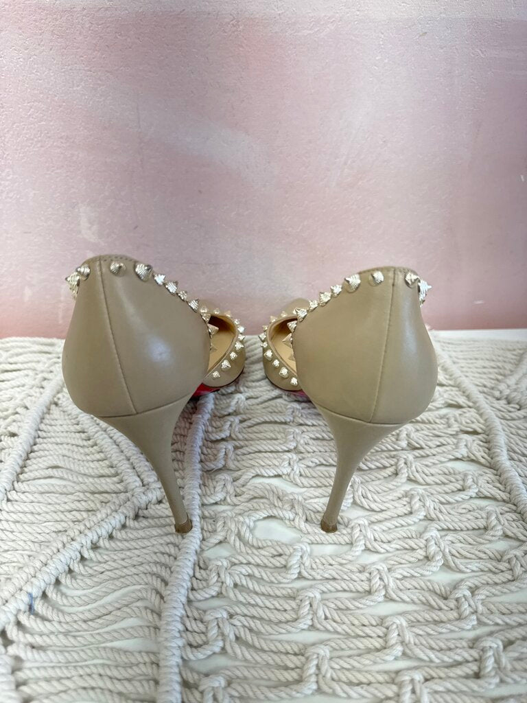 Louboutin Tan Studded Pump (As Is)