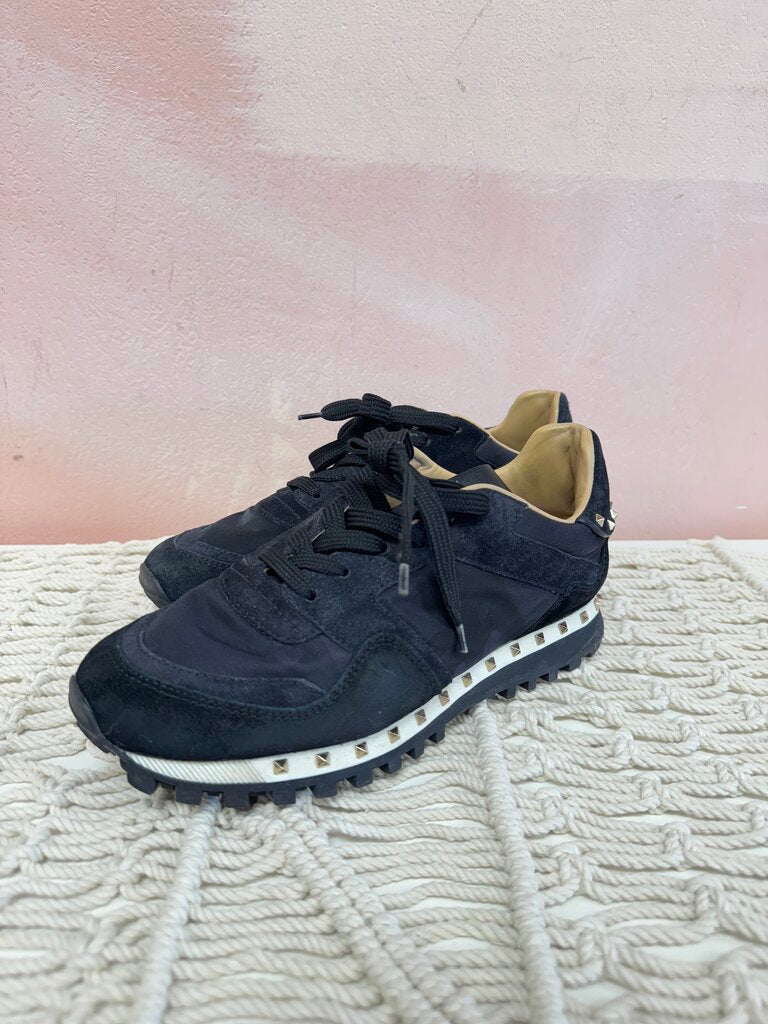 Valentino Suede Studded Sneaker