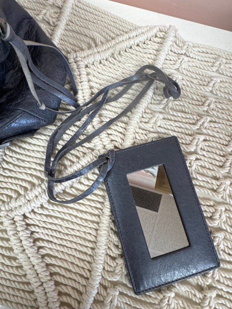 Balenciaga Grey Motocross Medium City Shoulder Bag