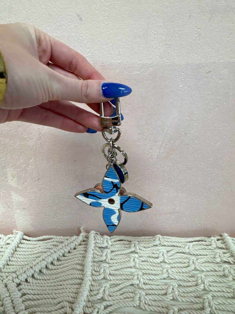 Louis Vuitton Blue Multicolor Fleur D'Epi SoCal Key Chain/Bag Charm