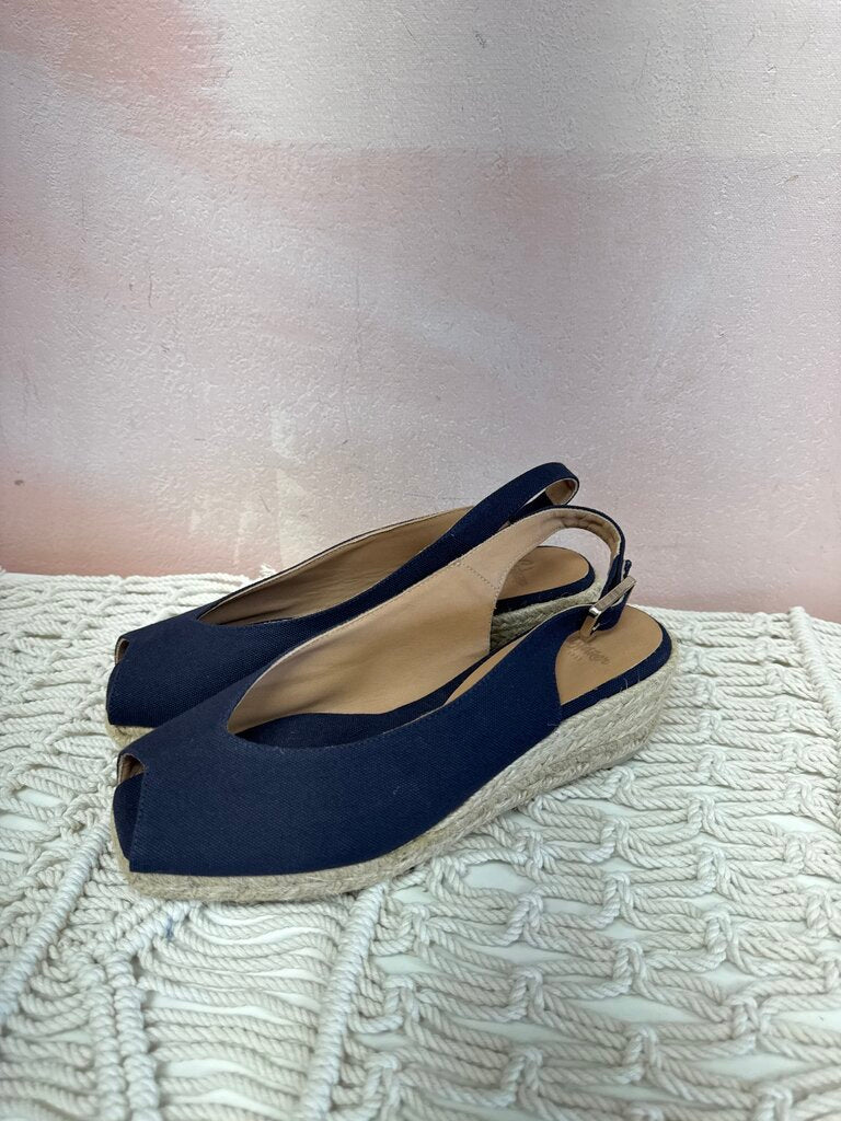 Castaner Navy Espadrille Slingback