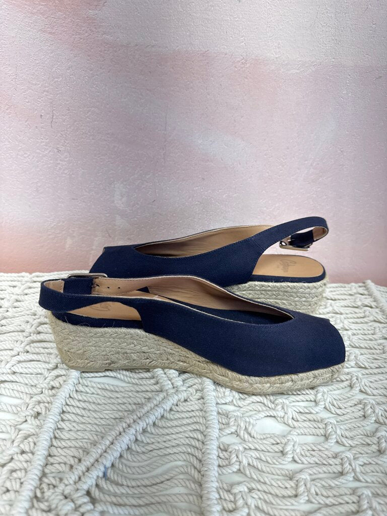 Castaner Navy Espadrille Slingback