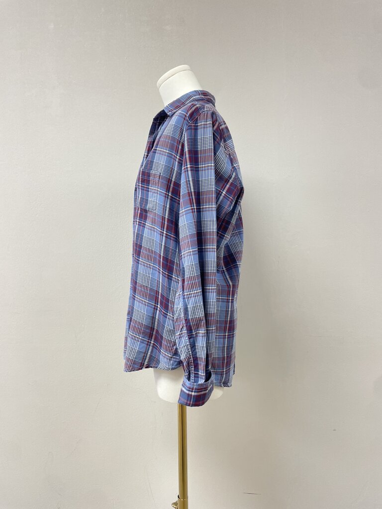 Frank & Eileen Blue Plaid Butto Up