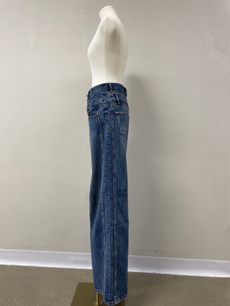 alice + olivia High Waisted Wide Leg Jean