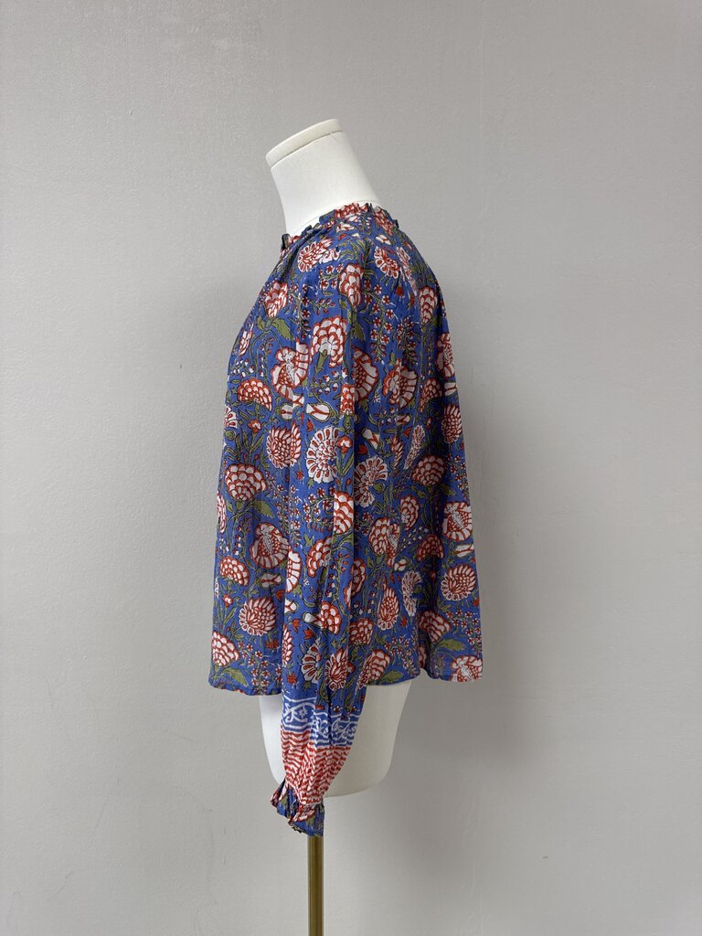 Velvet by Graham Spencer Blue Floral Top