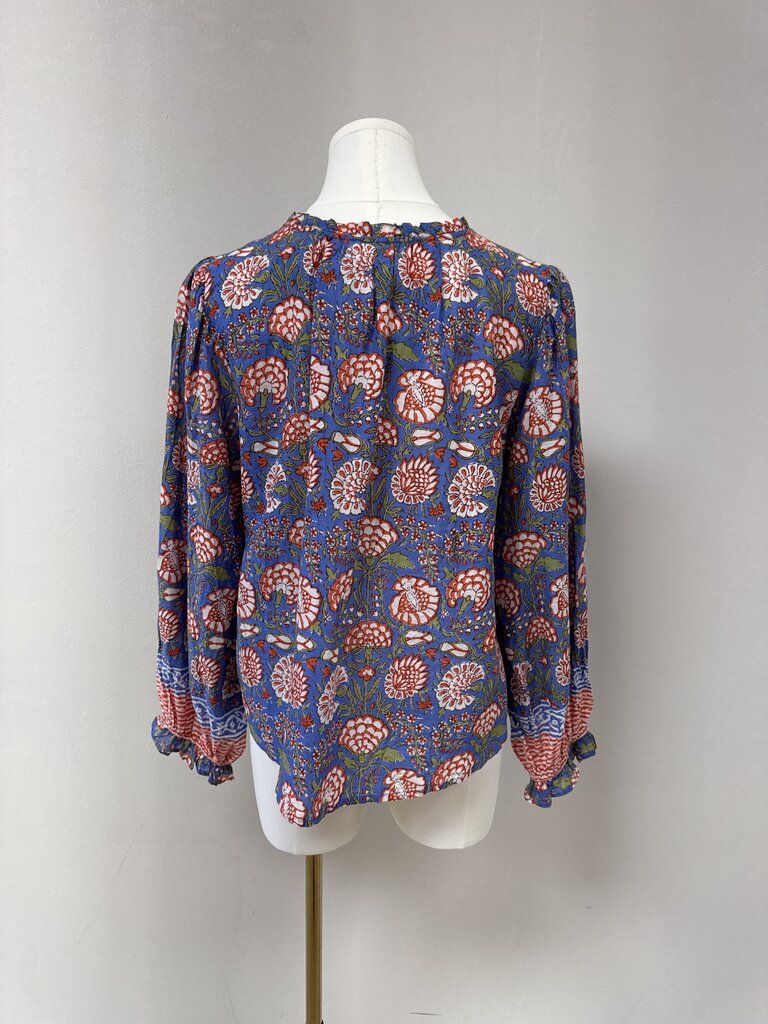 Velvet by Graham Spencer Blue Floral Top