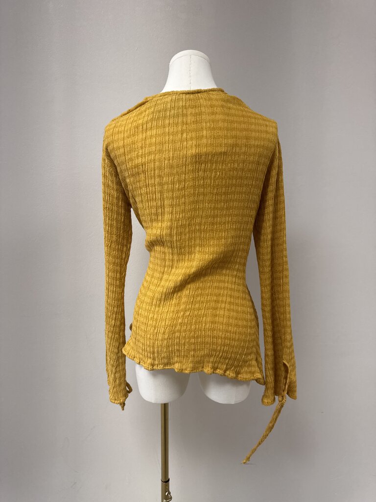 Savannah Morrow Golden Crinkle Cardigan NWT