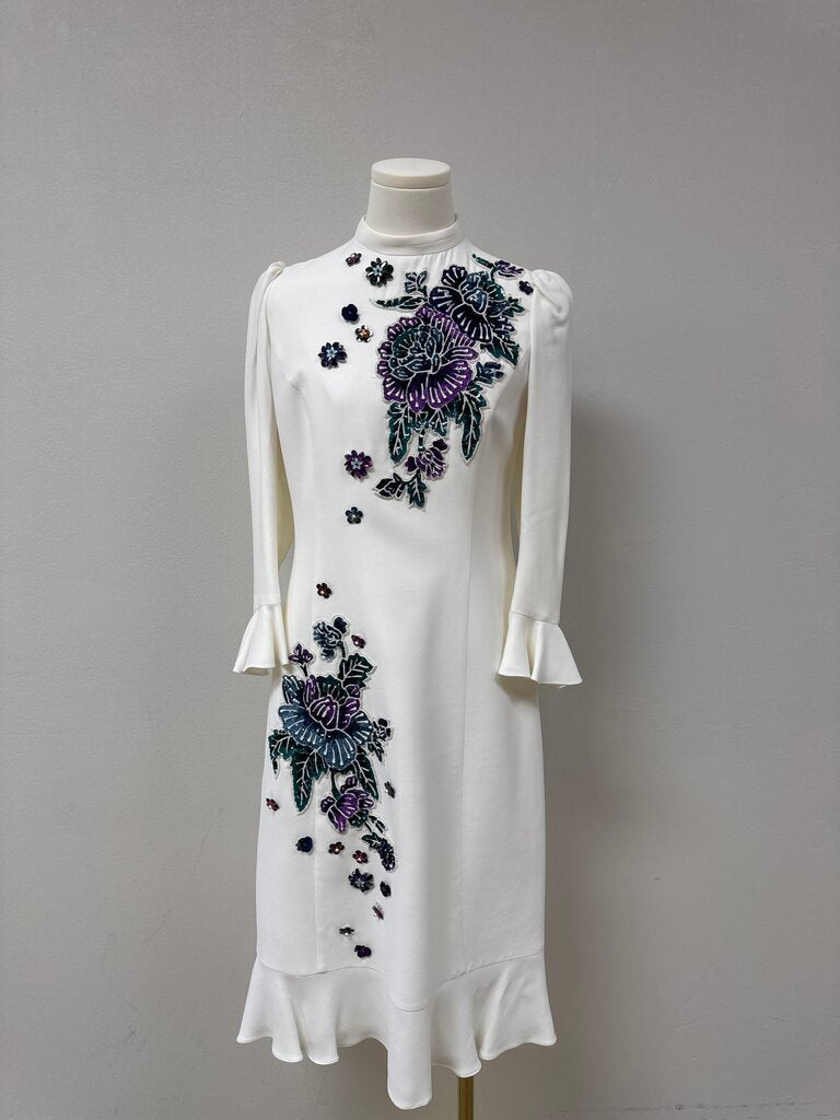 Andrew GN White Embellished Dress