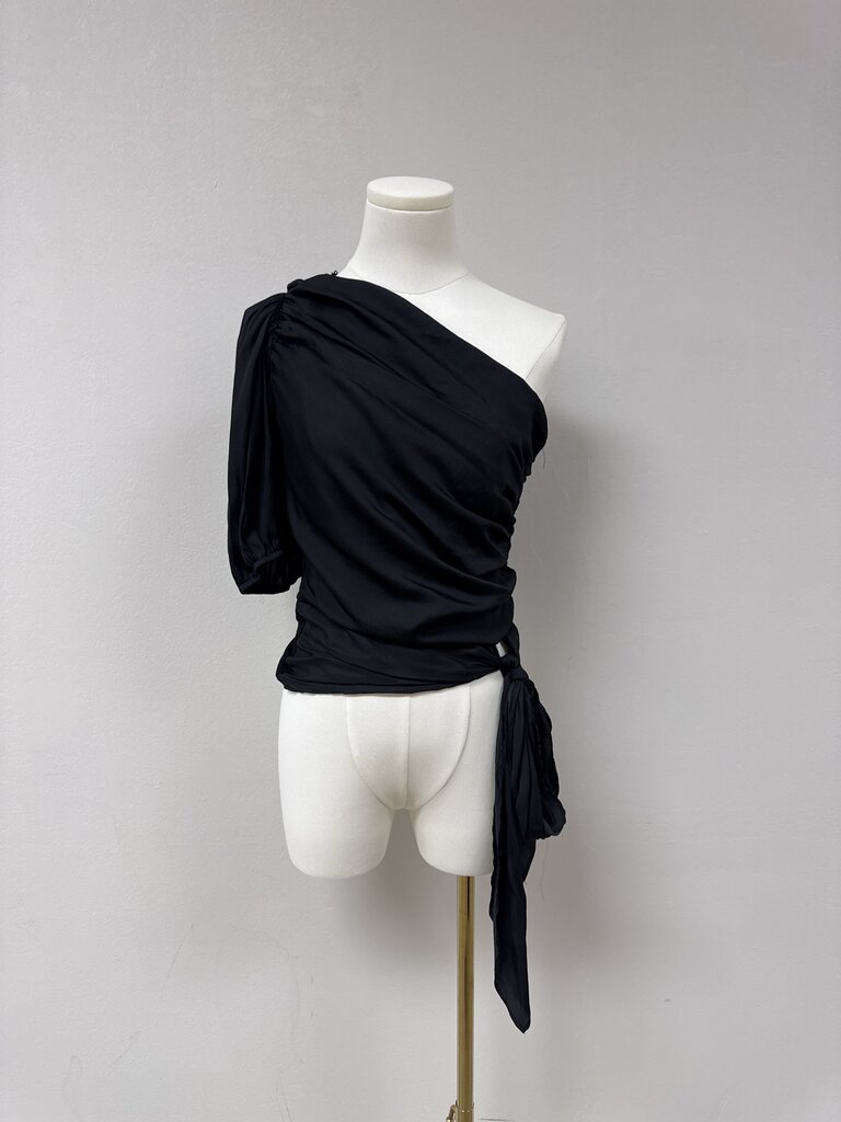Dolan Black One Shoulder Top NWT