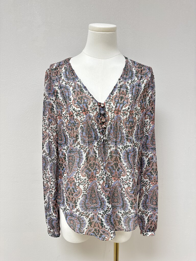 Veronica Beard Paisley Silk Blouse