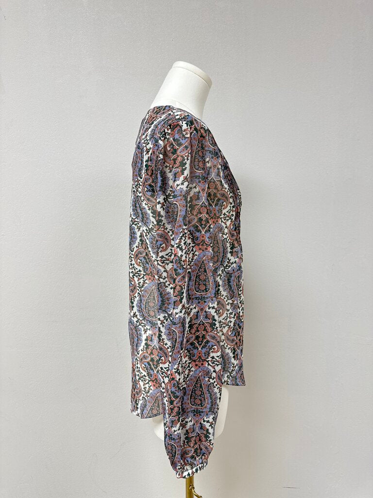 Veronica Beard Paisley Silk Blouse