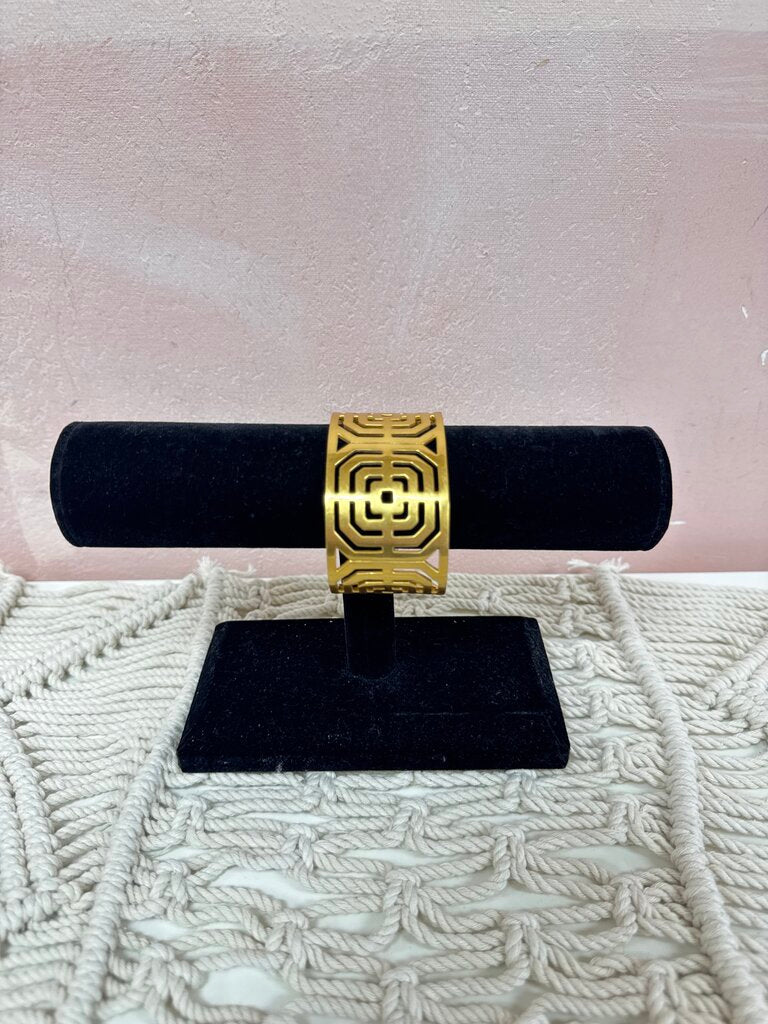 Julie Vos Gold Cut Out Cuff Bracelet