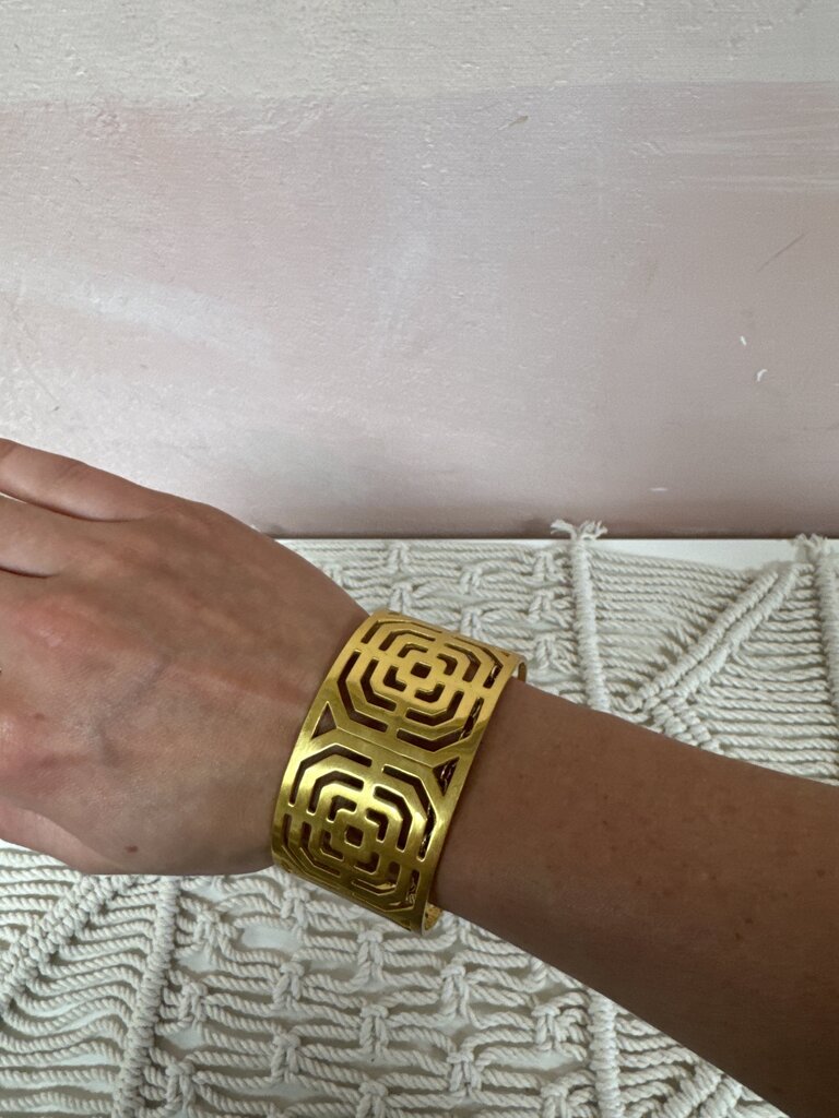 Julie Vos Gold Cut Out Cuff Bracelet