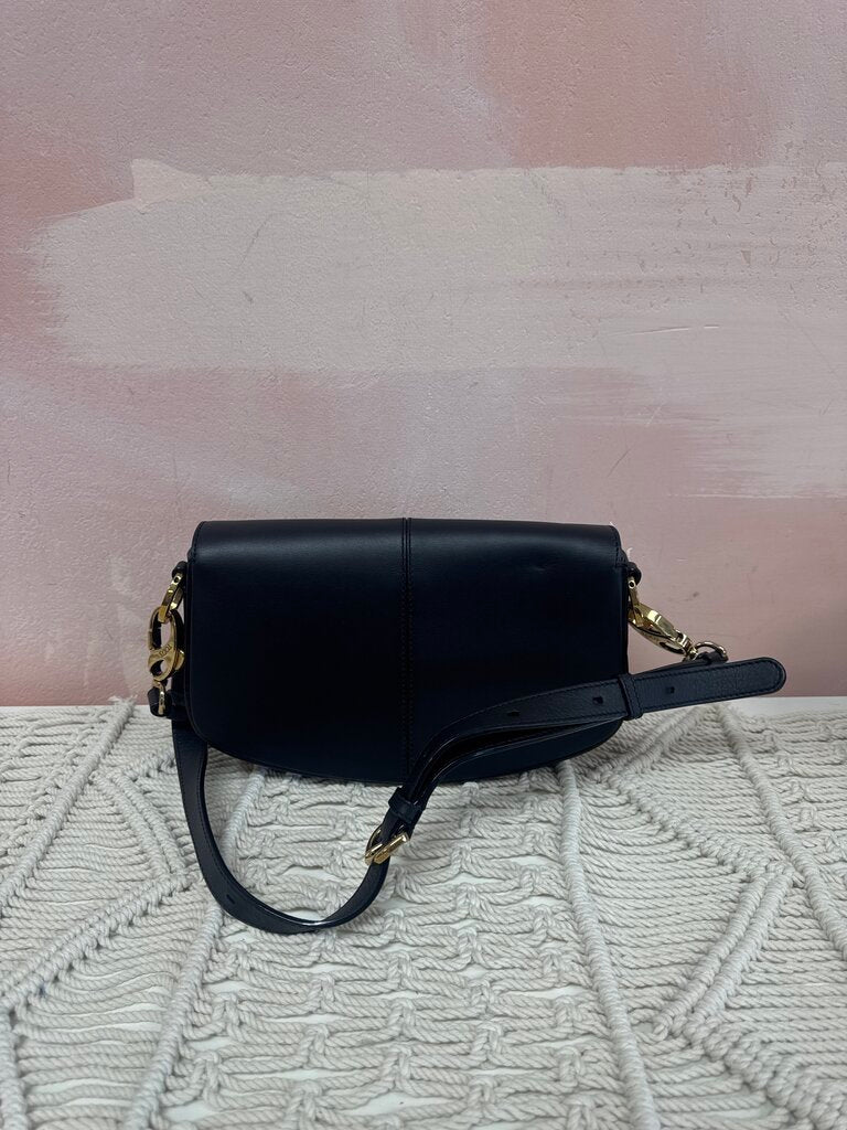 Tod's Black Leather Flap Crossbody