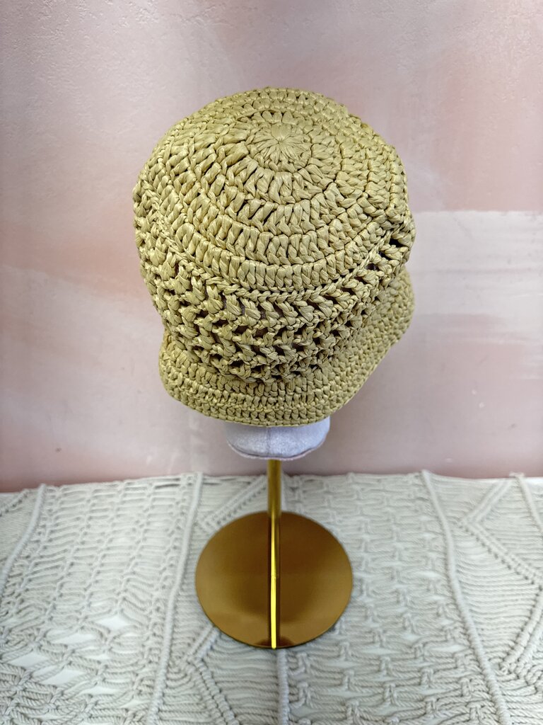 Prada Logo Straw Bucket Hat (Orig $995)