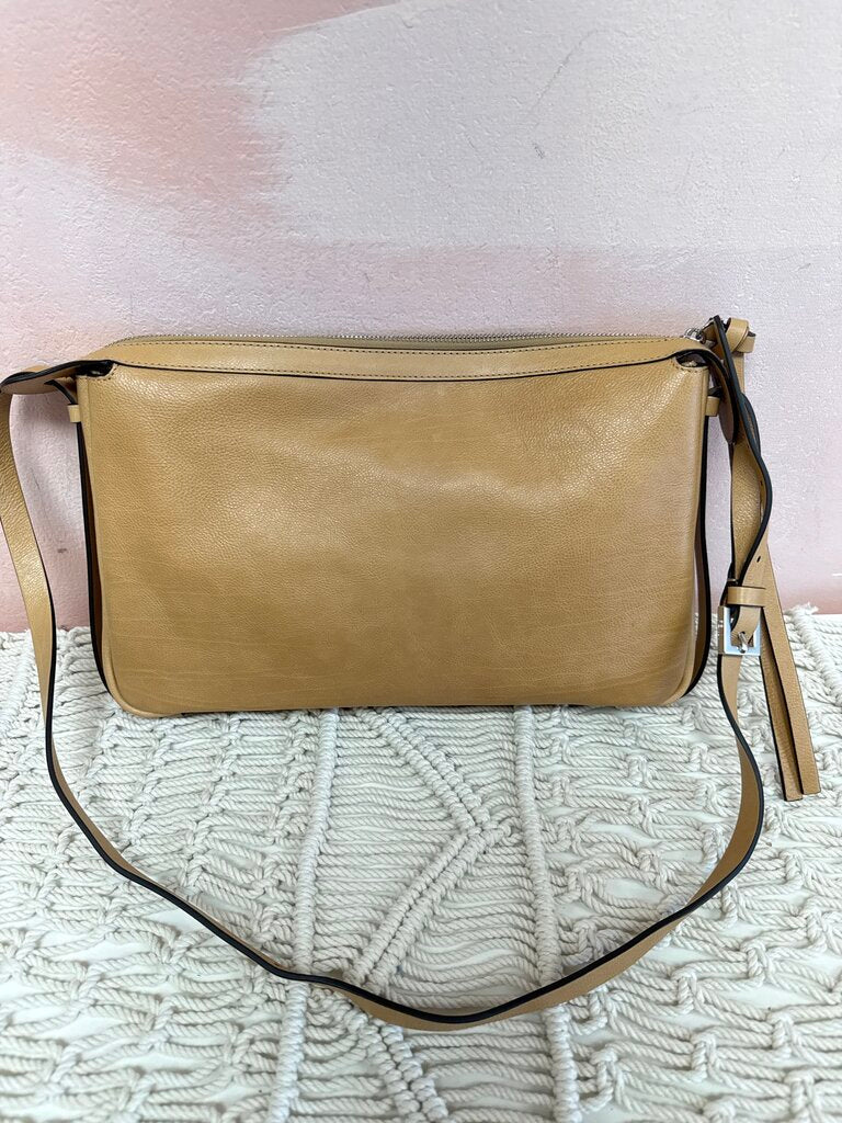 Fendi Tan Calf Leather Flap Bag (Orig $2850)