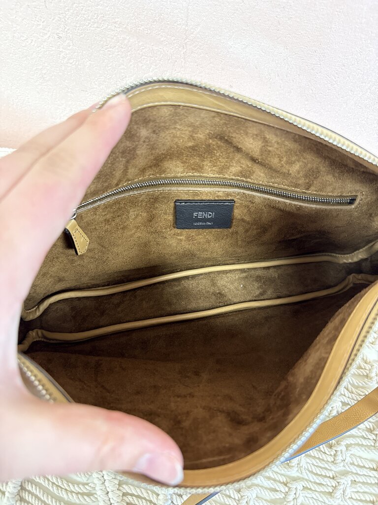 Fendi Tan Calf Leather Flap Bag (Orig $2850)