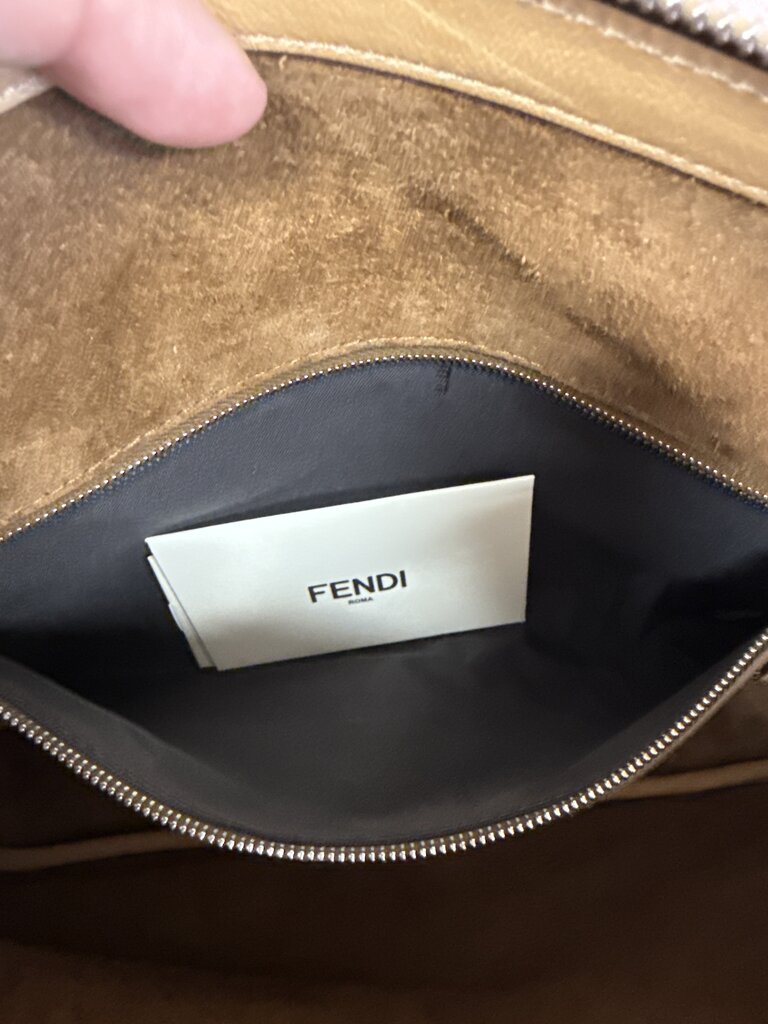 Fendi Tan Calf Leather Flap Bag (Orig $2850)