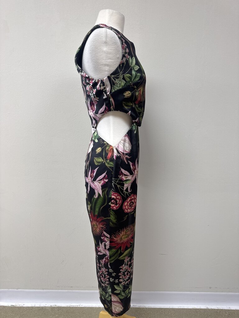 Katie May Black Floral Cowl Neck Maxi Dress