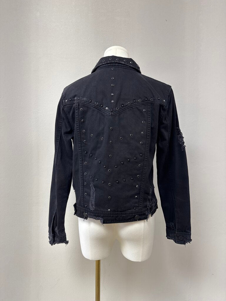 Blank NYC Black Denim Embellished Jacket