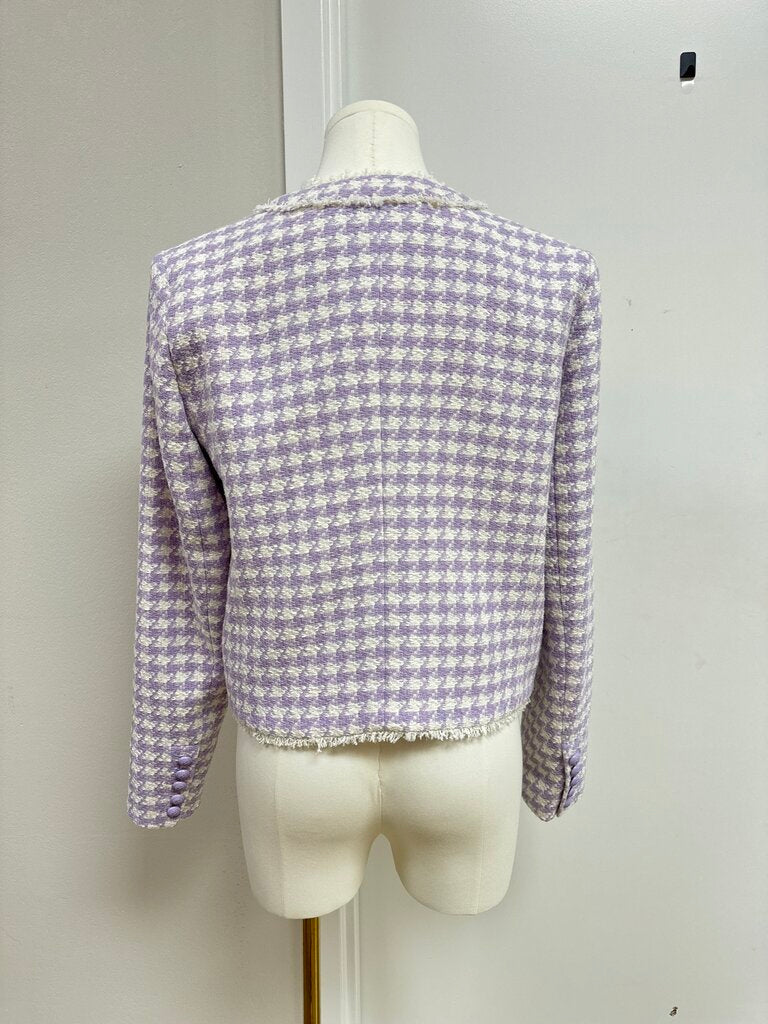 Generation Love Purple Houndstooth Tweed Jacket