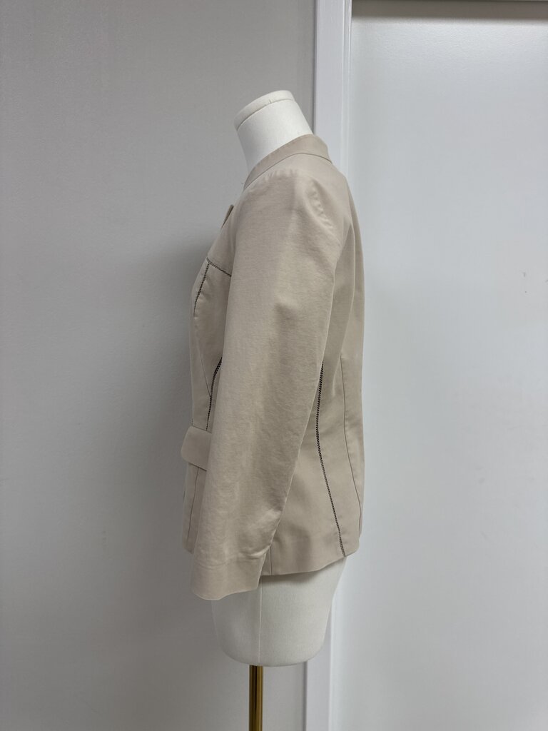 Lafayette 148 Tan Cropped Blazer