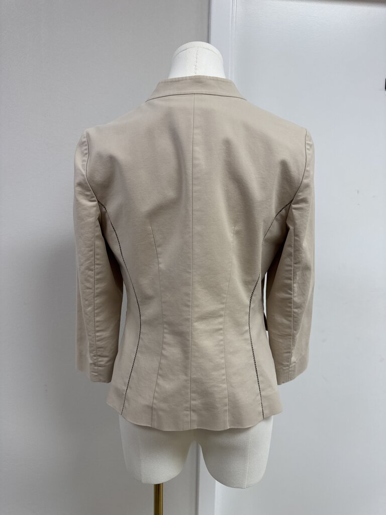 Lafayette 148 Tan Cropped Blazer