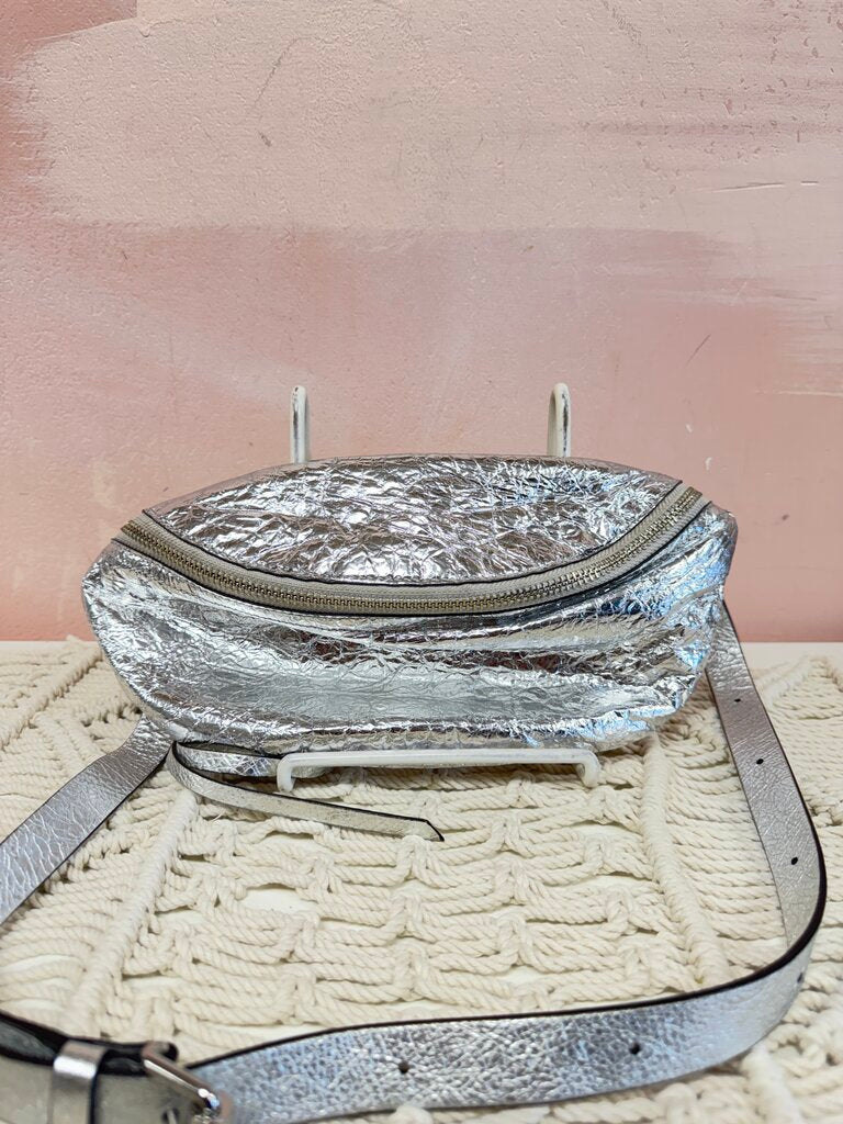 Rebecca Minkoff Silver Crinkle Belt Bag