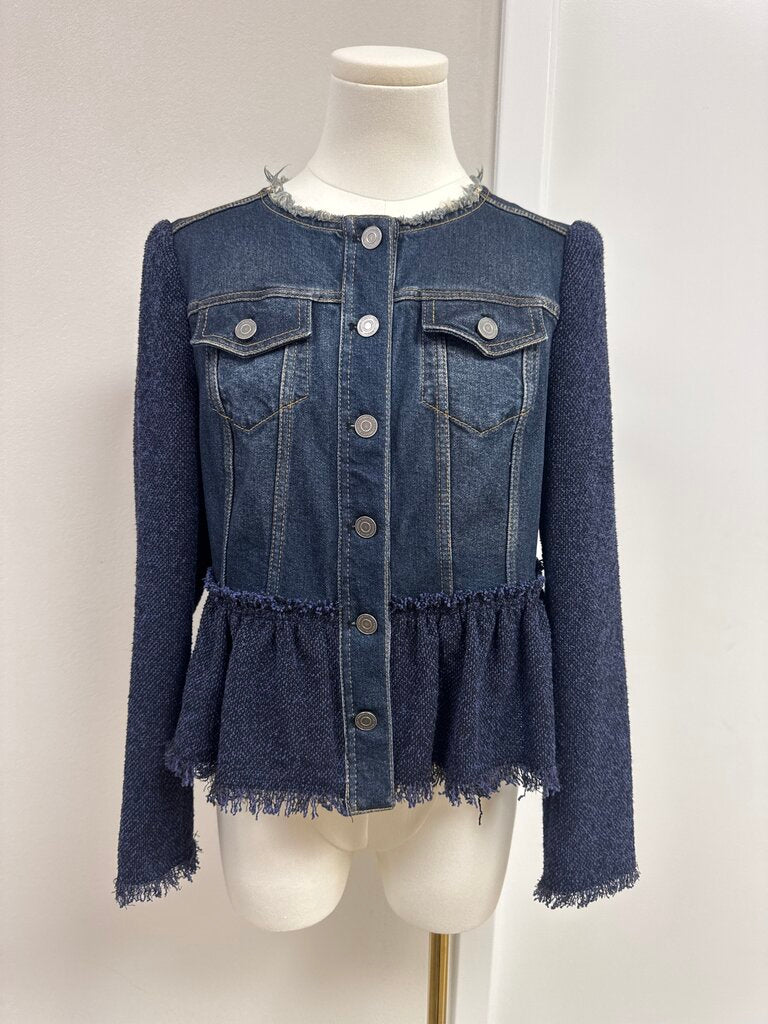 Rebecca Taylor Blue Denim and Tweed Jacket