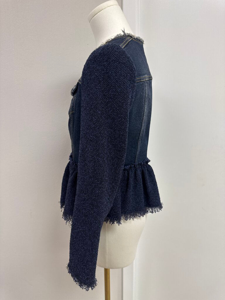 Rebecca Taylor Blue Denim and Tweed Jacket