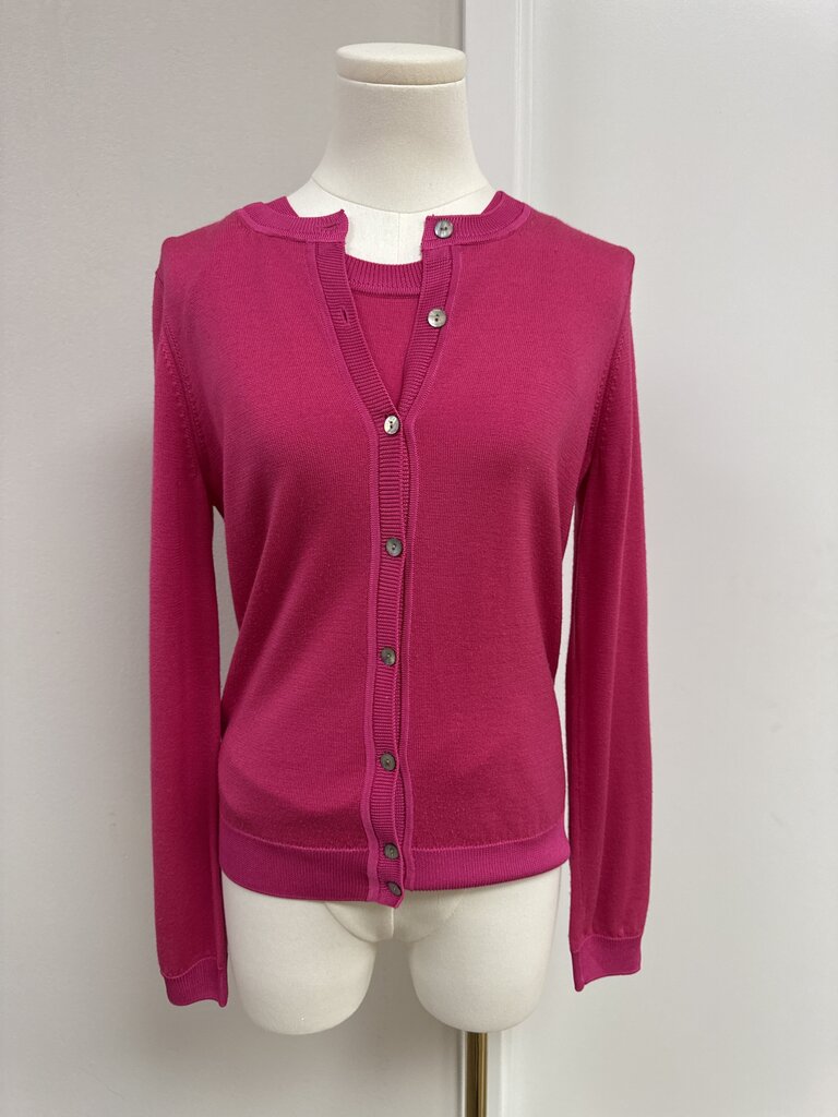 St. John Pink Cardigan Set