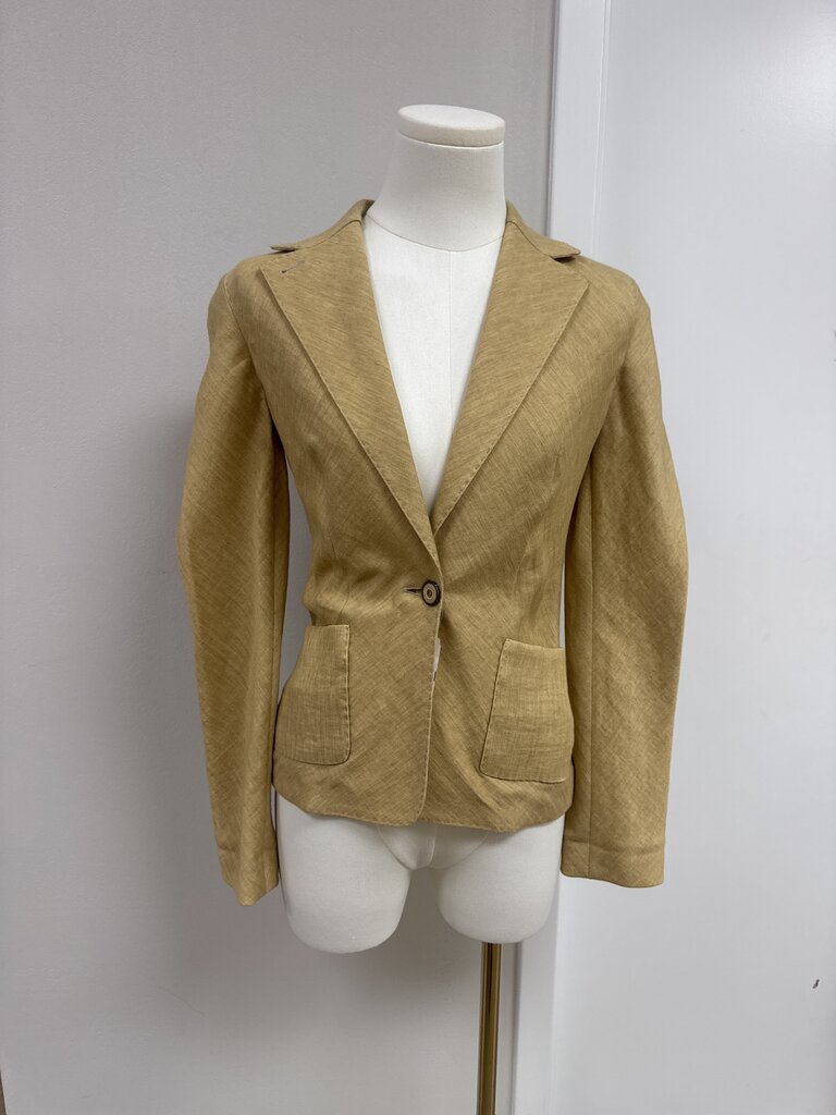Piazza Sempione Tan Herringbone Blazer NWT
