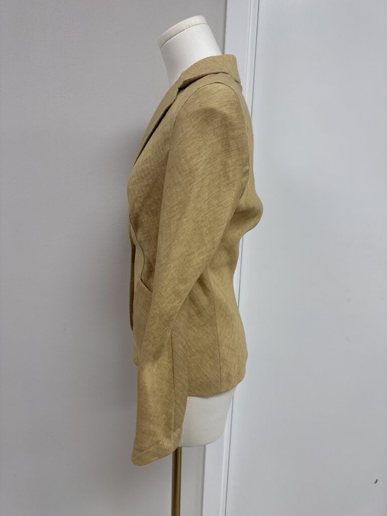Piazza Sempione Tan Herringbone Blazer NWT