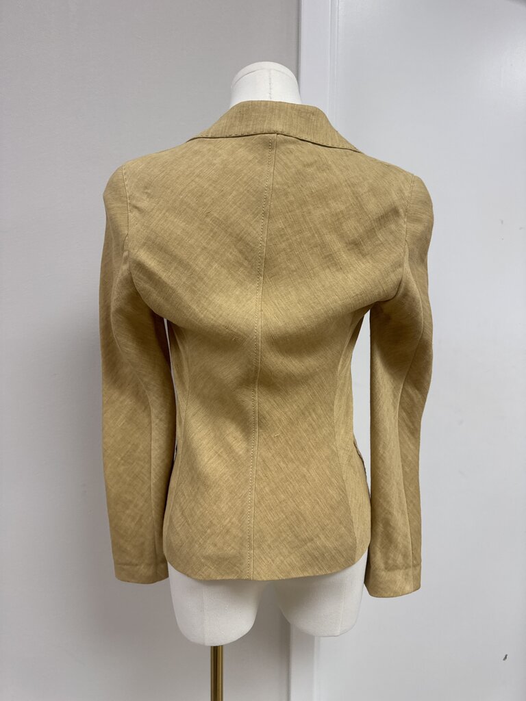 Piazza Sempione Tan Herringbone Blazer NWT
