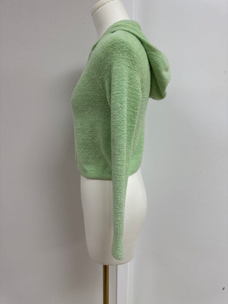 alice + olivia Pistachio Terry Cloth Hoodie NWT