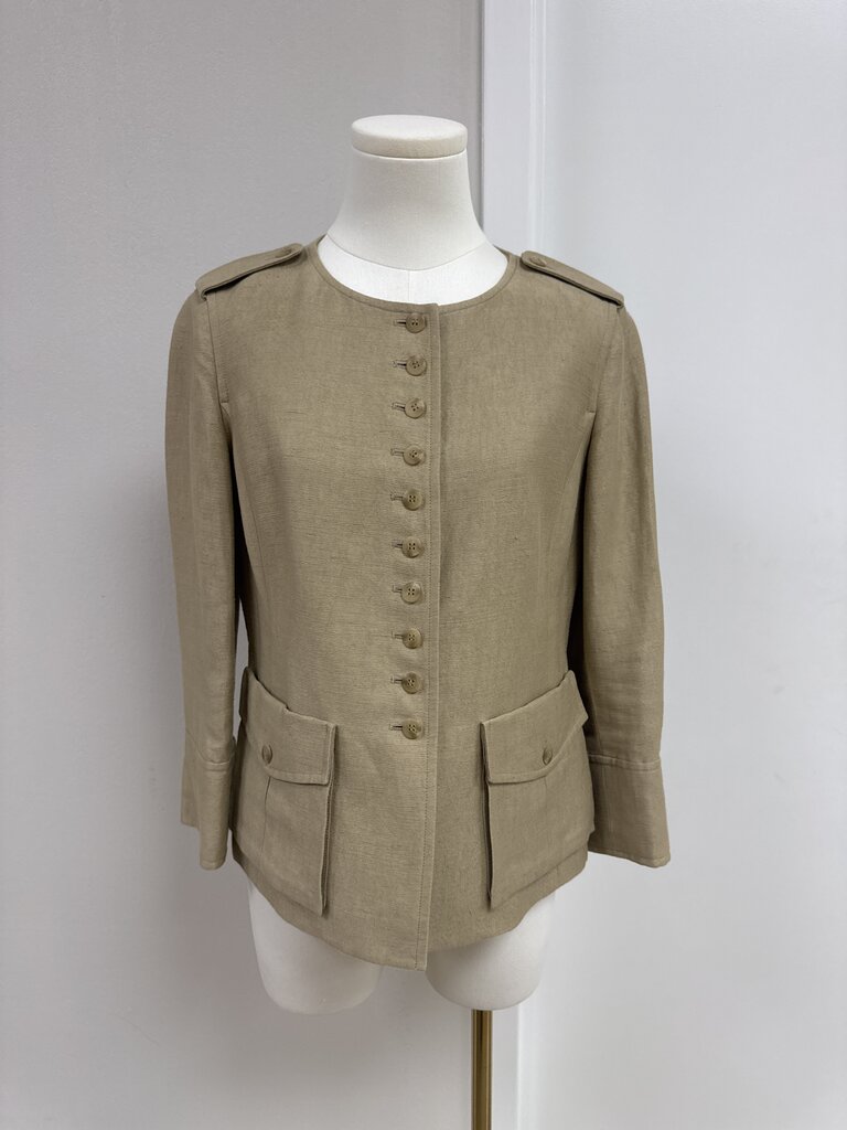 Charles Nolan Tan Linen Jacket NWT