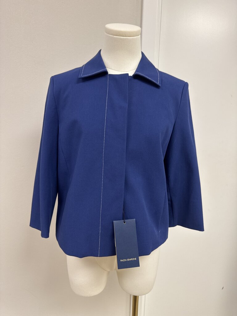 Piazza Sempione Blue Boxy Blazer NWT
