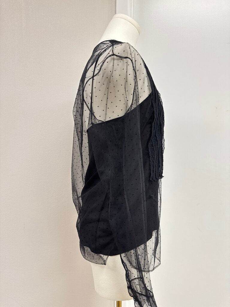 Dior Black Lace Blouse and Shell (In Stores Orig $2250)