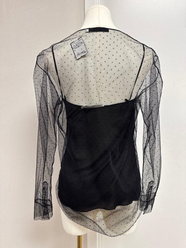 Dior Black Lace Blouse and Shell (In Stores Orig $2250)
