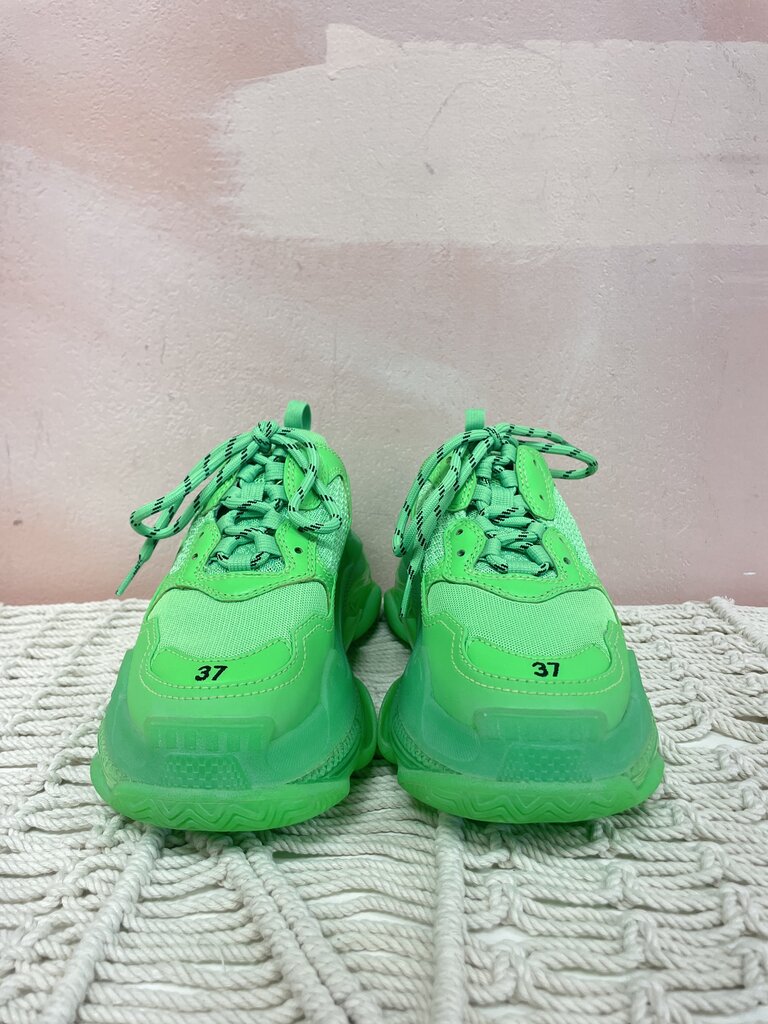 Balenciaga Lime Green Triple S Chunky Sneaker