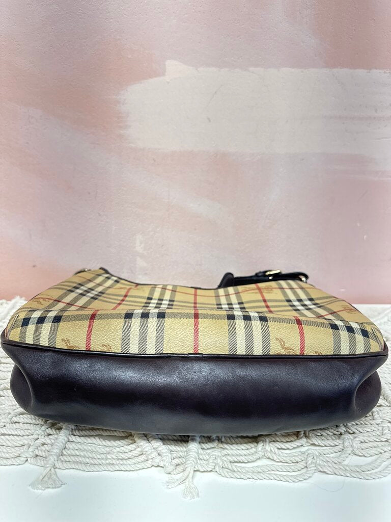 Burberry Haymarket Buckle Hobo
