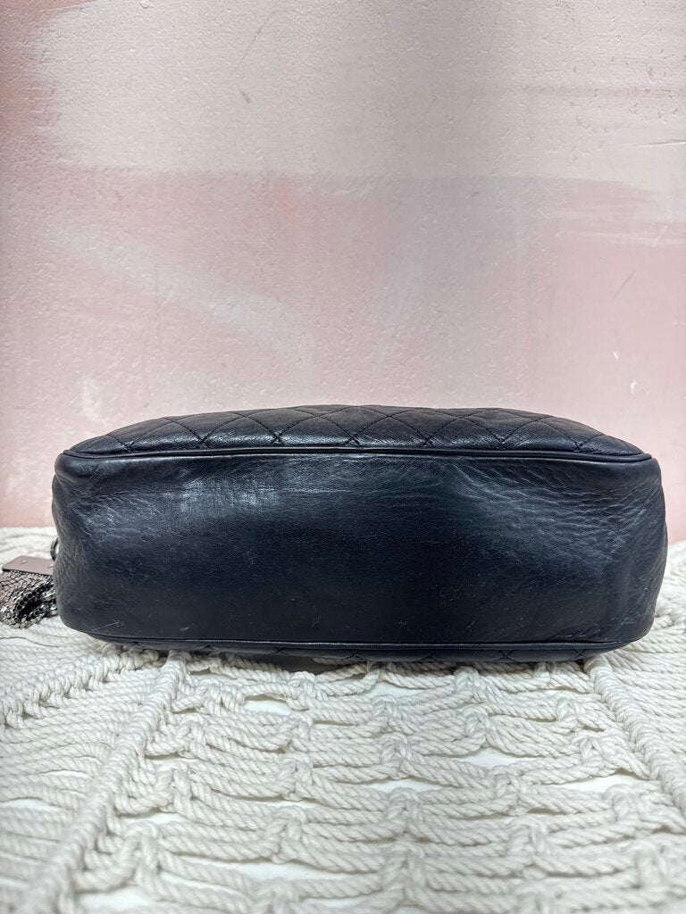Chanel Black Lambskin Quilted Chain Mail Camera Bag '06-07