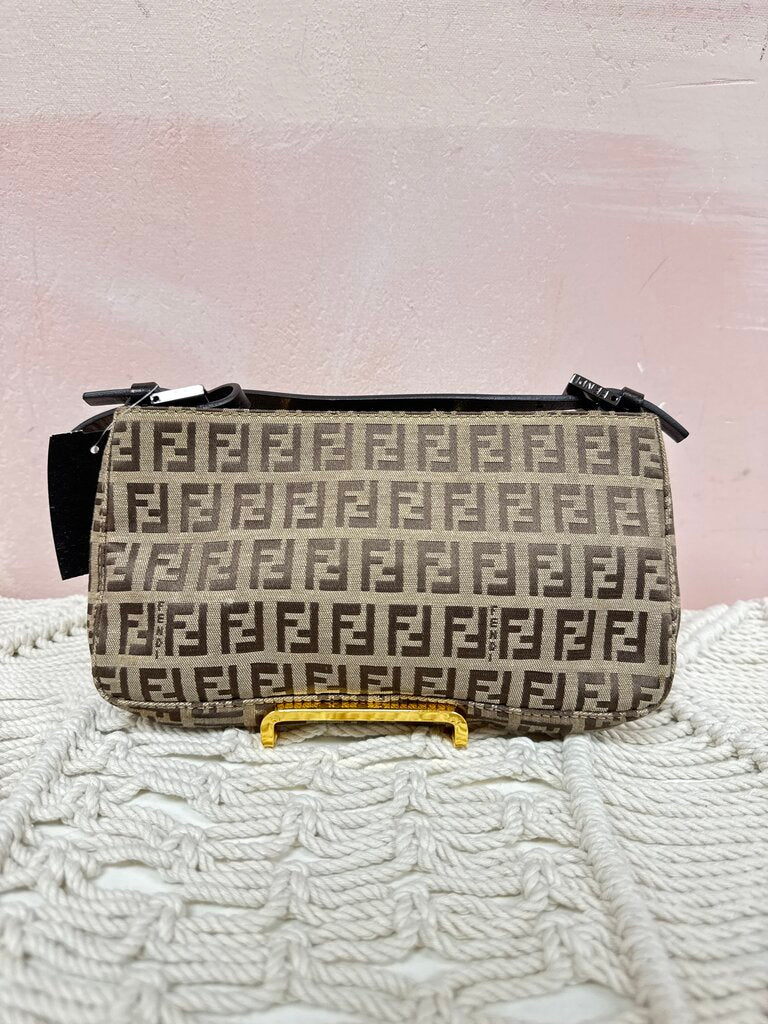 Fendi Zucca Pochette Shoulder Bag