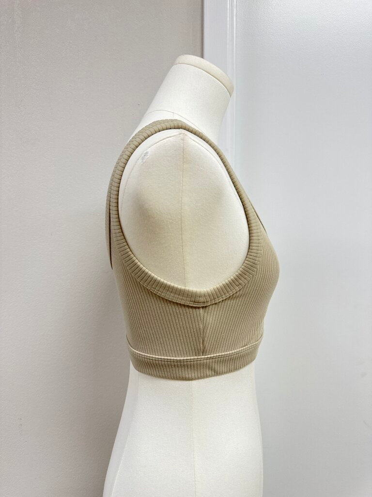 Alo Tan Ribbed Tank Bralette