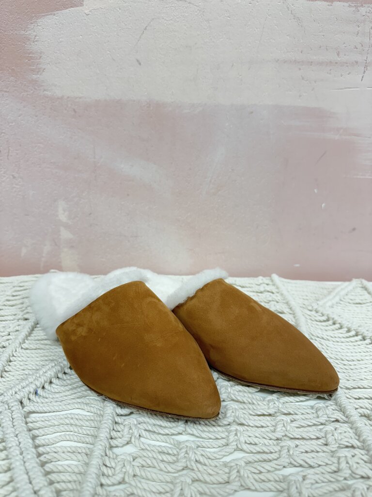 Jenni Kayne Tan Suede Shearling Mule