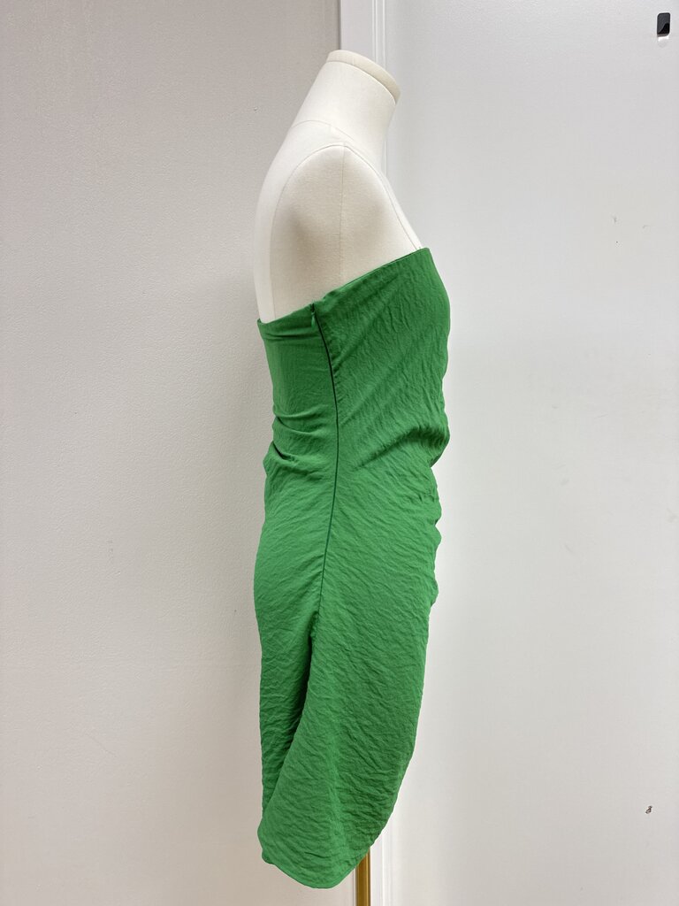 Sndys. Green Ruched Mini Dress NWT