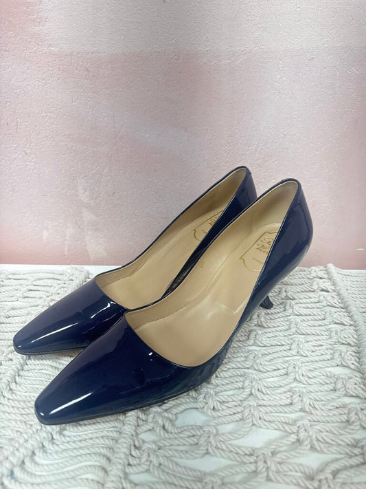 Roger Vivien Navy Patent Pump (As Is)