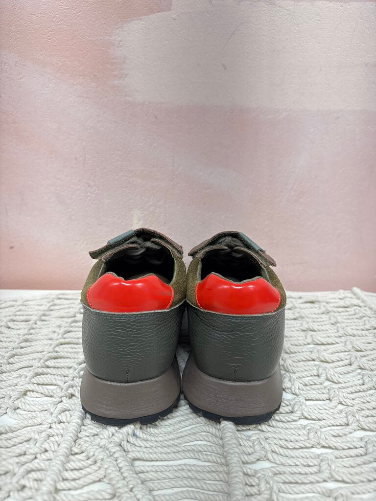 Y's Olive Suede Sneake w/ Removable Kilt